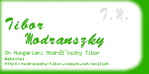 tibor modranszky business card